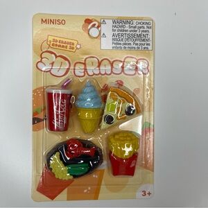 NEW 3D Food Erasers (Cola, Ice Cream, Pizza, Lobster, French Fries)